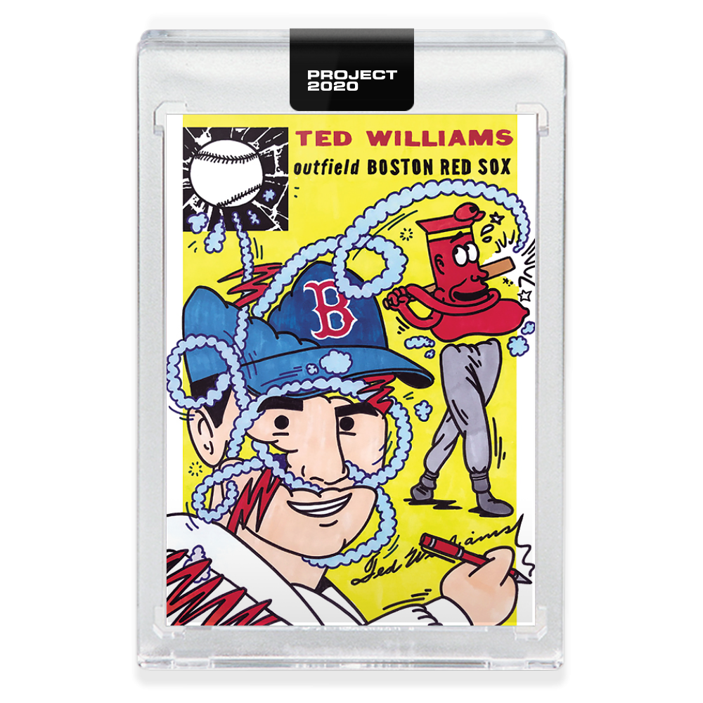 Topps PROJECT 2020 Card 58 - 1954 Ted Williams by Ermsy - Print Run: 4859