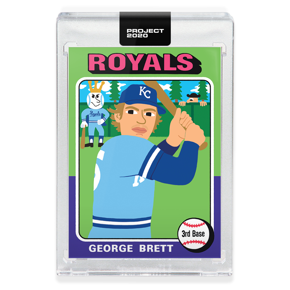 Topps PROJECT 2020 Card 102 - 1975 George Brett by Keith Shore - Print Run: 10757