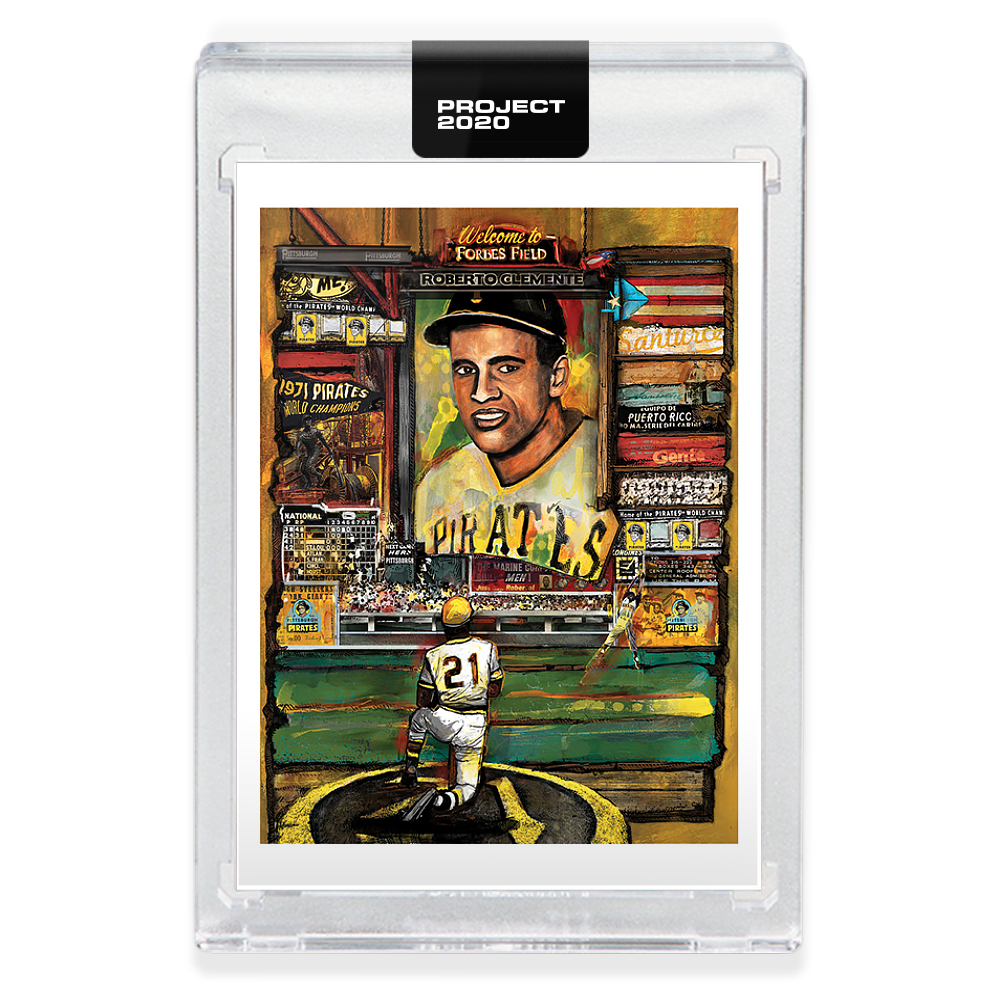 Topps PROJECT 2020 Card 138 - 1955 Roberto Clemente by Andrew Thiele - Print Run: 6507