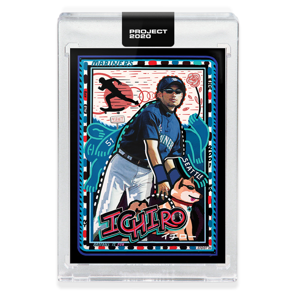 Topps PROJECT 2020 Card 215 - 2001 Ichiro by Efdot - Print run: 3924