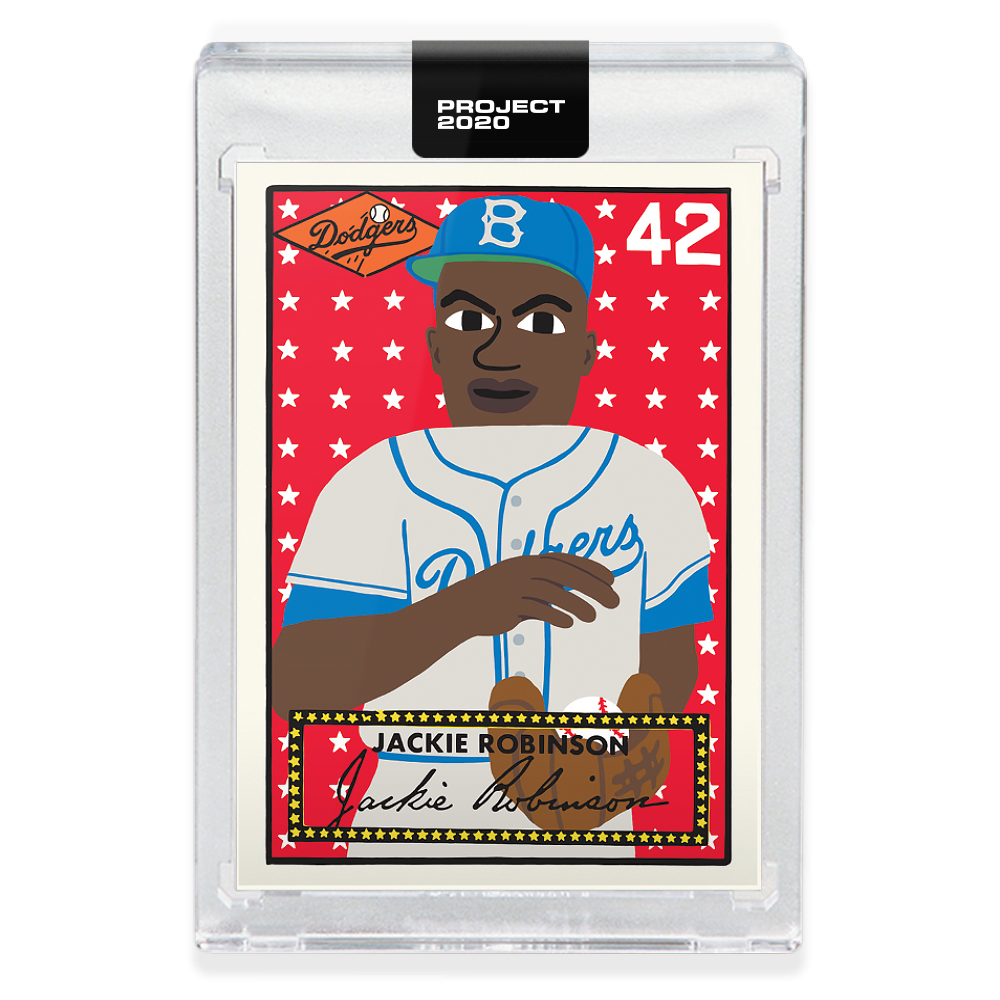 Topps PROJECT 2020 Card 281 - 1952 Jackie Robinson by Keith Shore - Print Run: 2703