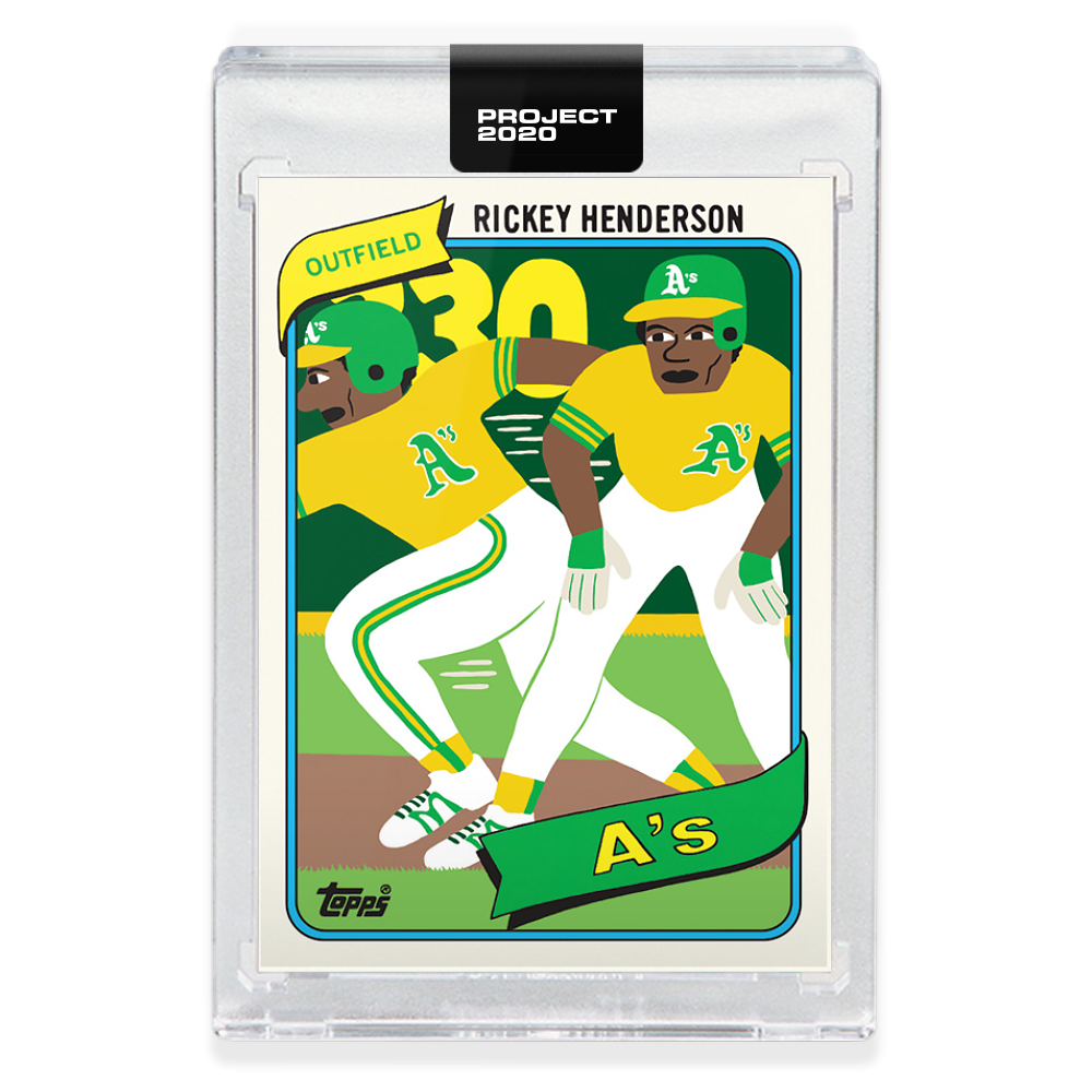 Topps PROJECT 2020 Card 326 - 1980 Rickey Henderson by Keith Shore - Print Run: 2584
