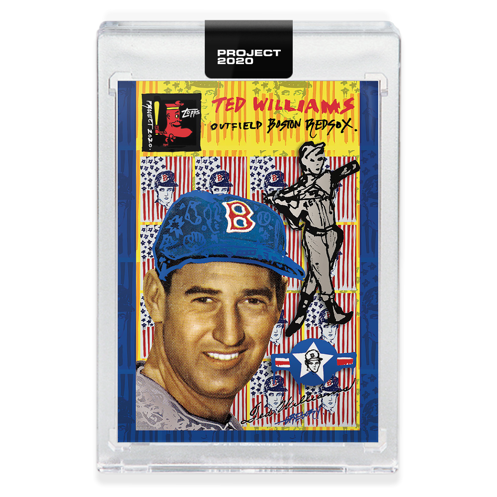 Topps PROJECT 2020 Card 345 - 1954 Ted Williams by Gregory Siff - Print Run: 1923
