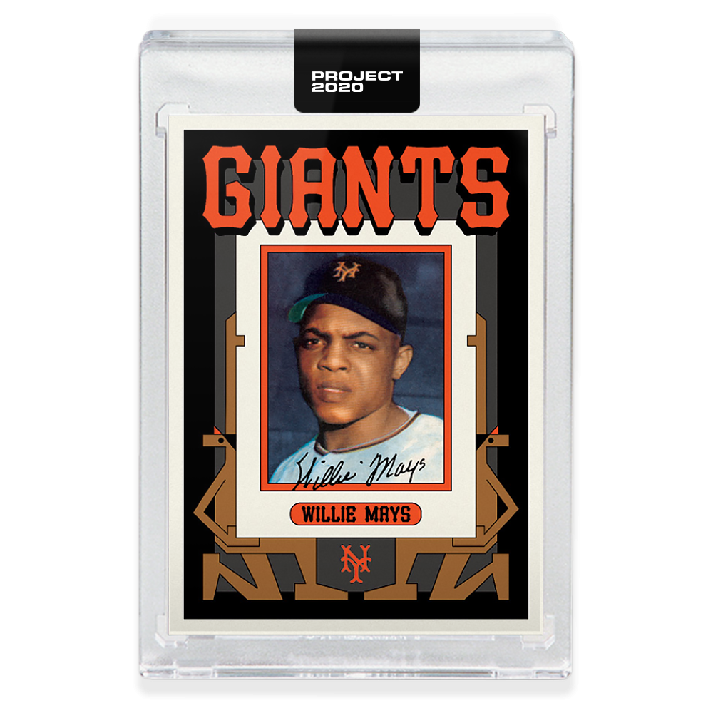 Topps PROJECT 2020 Card 346 - 1952 Willie Mays by Grotesk - Print Run: 1753