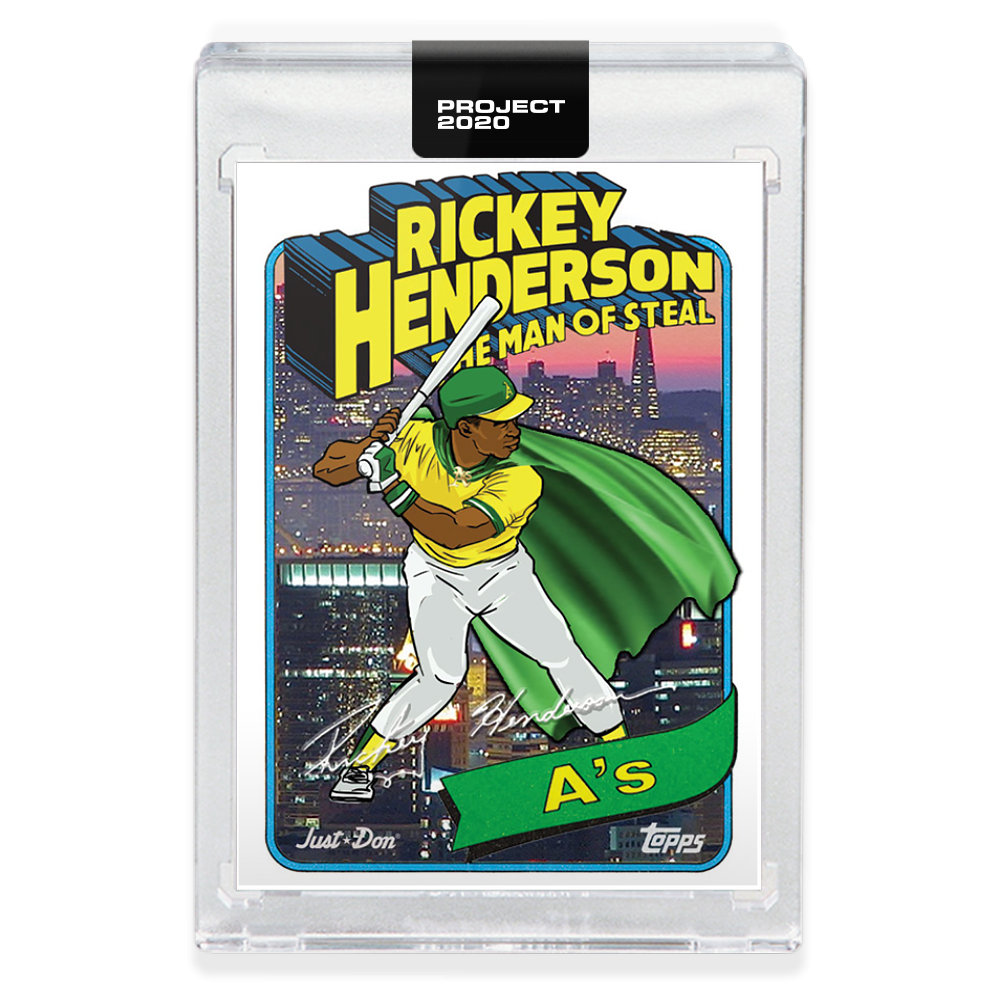 Topps PROJECT 2020 Card 398 - 1980 Rickey Henderson by Don C - Print Run: 4527